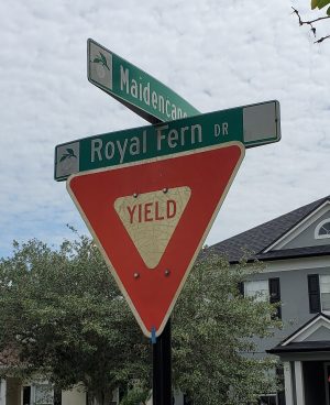 Yield sign