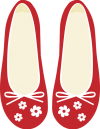 red ladies' shoes